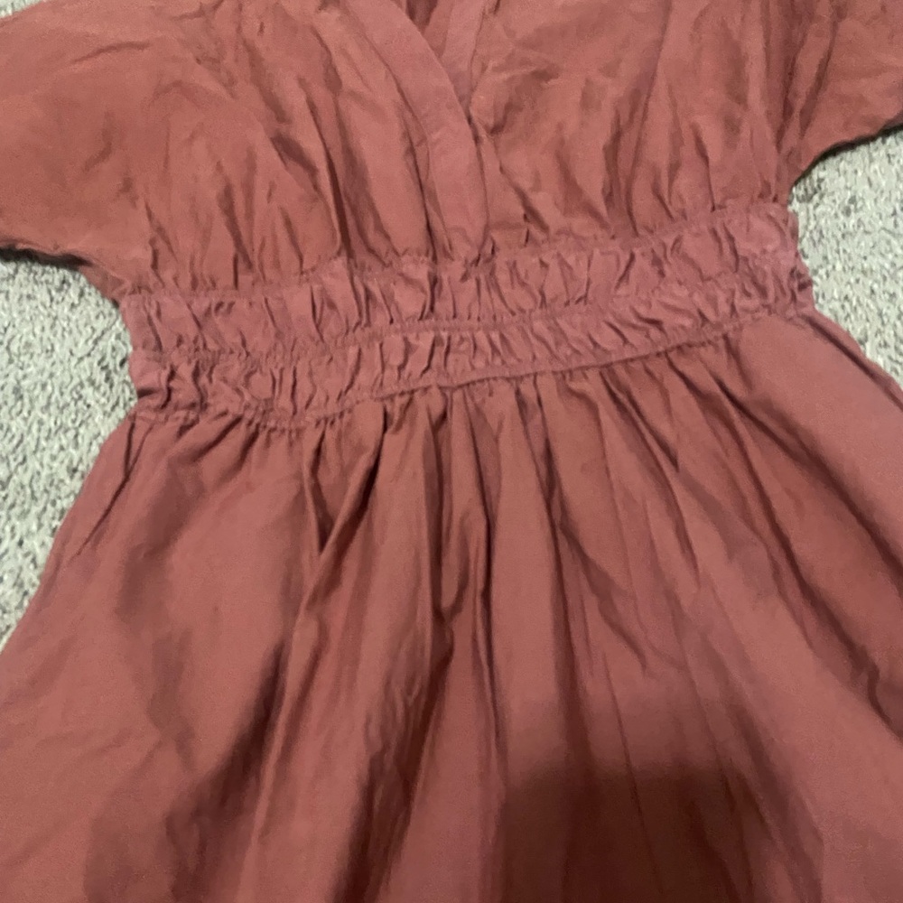 Anthropologie Rust Tiered Shirt Dress - Picture 6 of 10